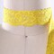 2 Yards Bright Yellow Stretch Lace Trim 1" Narrow Floral Elastic for Lingerie Crafts & Sewing